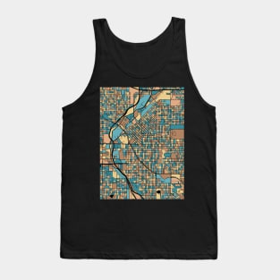 Denver Map Pattern in Mid Century Pastel Tank Top